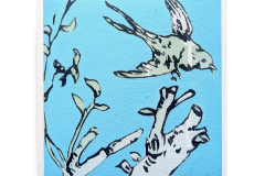 Dan Baldwin Tiny Original 2 Blue Bird - All images courtesy of Dan Baldwin & RedHouse Gallery