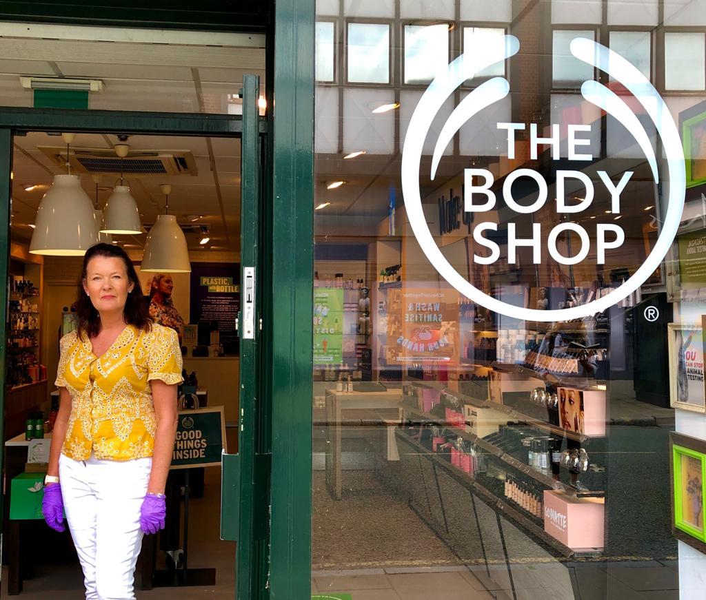 Barbara Bolting at The Body Shop says the shop has been quiet with customers spending more than usual