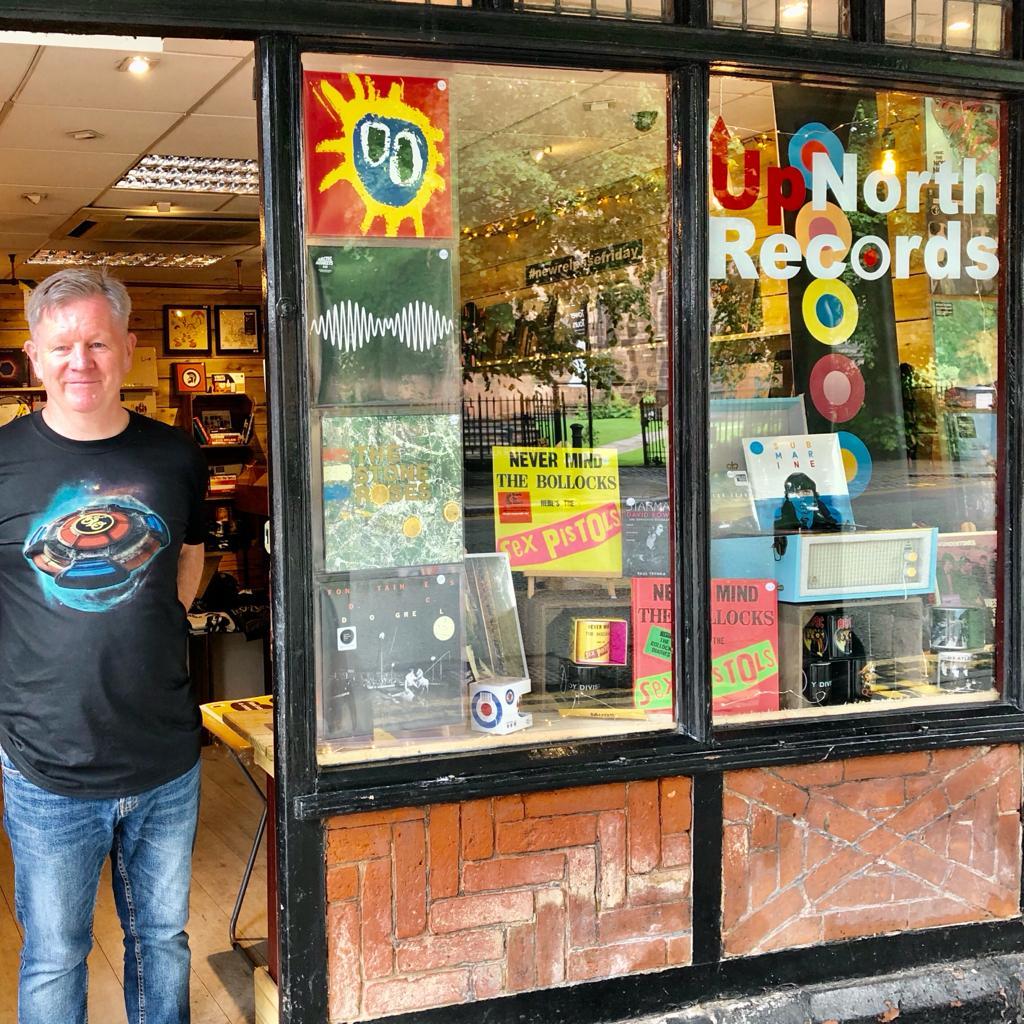 Ronnie Moore at Up North Records is seeing customers buying more and coming from Manchester and Liverpool