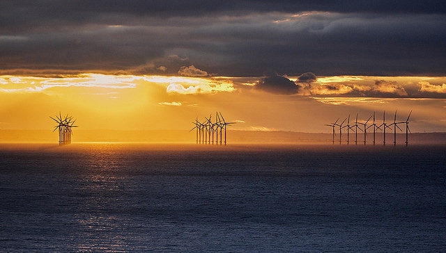 North Sea sunset - Wind Farm